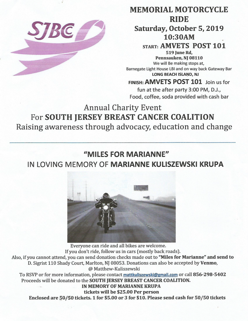 Miles for Marianne @ Amvets Post 101 | Pennsauken Township | New Jersey | United States