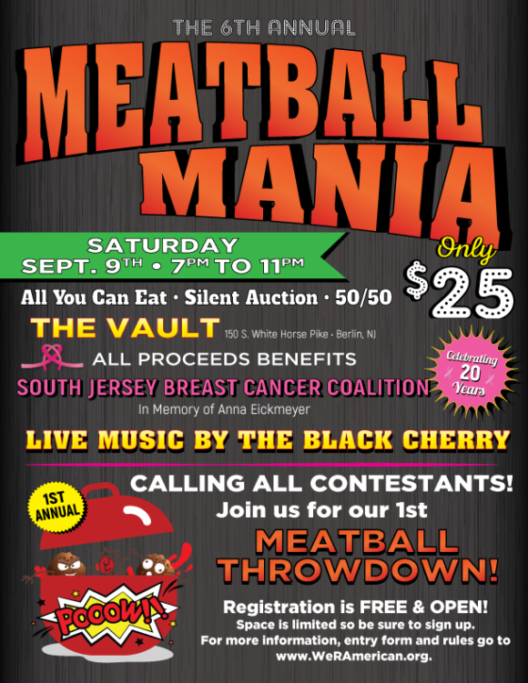6th Annual Meatball Mania South Jersey Breast Cancer Coalition