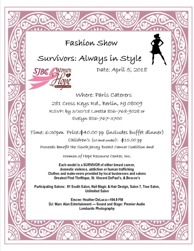 Survivors, Always in Style Fashion Show @ Paris Caterers | Berlin | New Jersey | United States